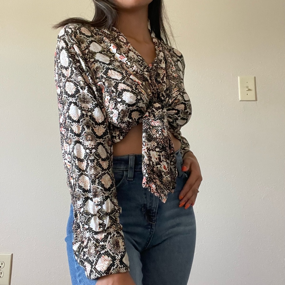 Snake print Button Down